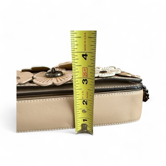 Coach Floral Shoulder Bag - Cream and Tan Coach 1941 Dinky Tea Rose bag NWT - Picture 9 of 16